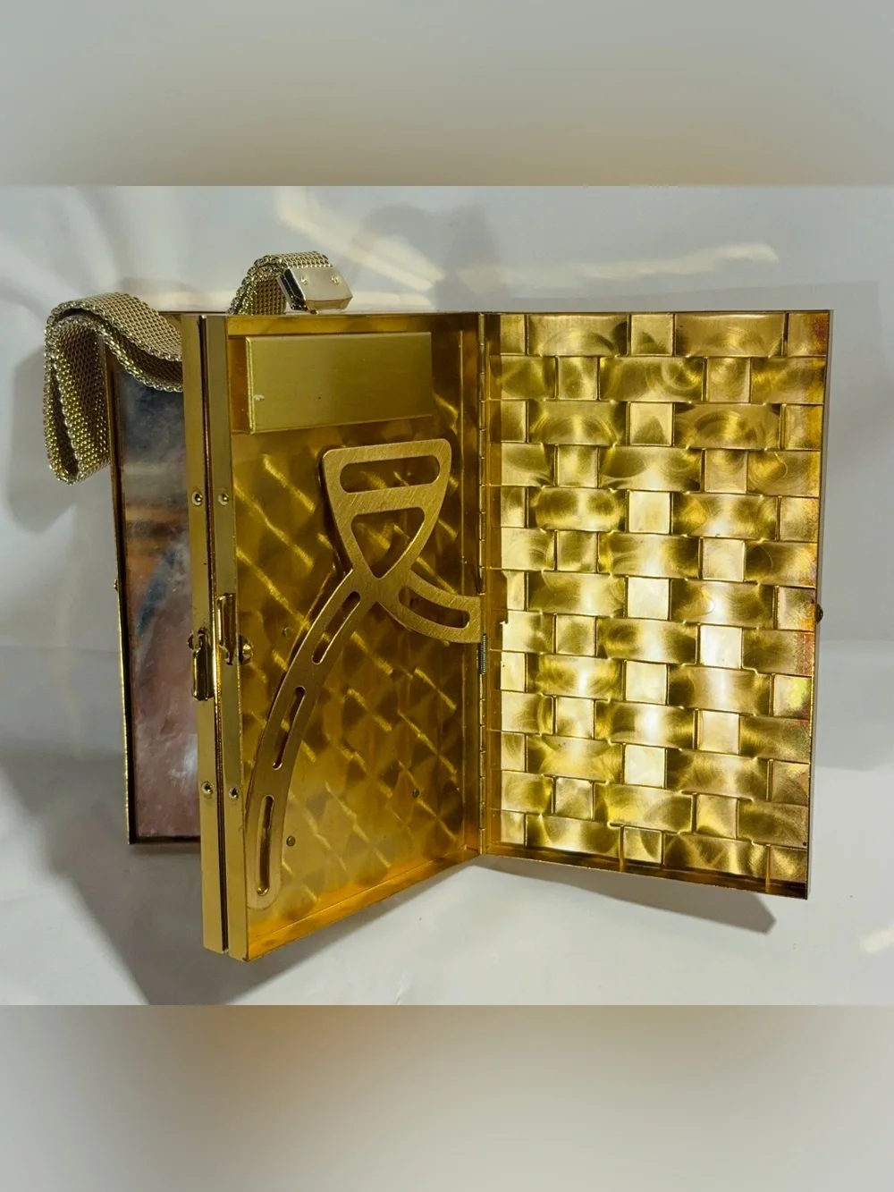 1940s Mid-Century Modern vanity case wristlet NIB